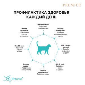 Уценка! Срок 30.10.2025/ Сухой корм Premier Cat Lamb&Turkey Adult для кошек из свежего мяса ягненка с индейкой