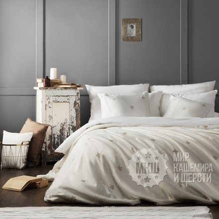 Покрывало на кровать с вышивкой ЛИЛАСС (арт. BL02-265-01) - белое