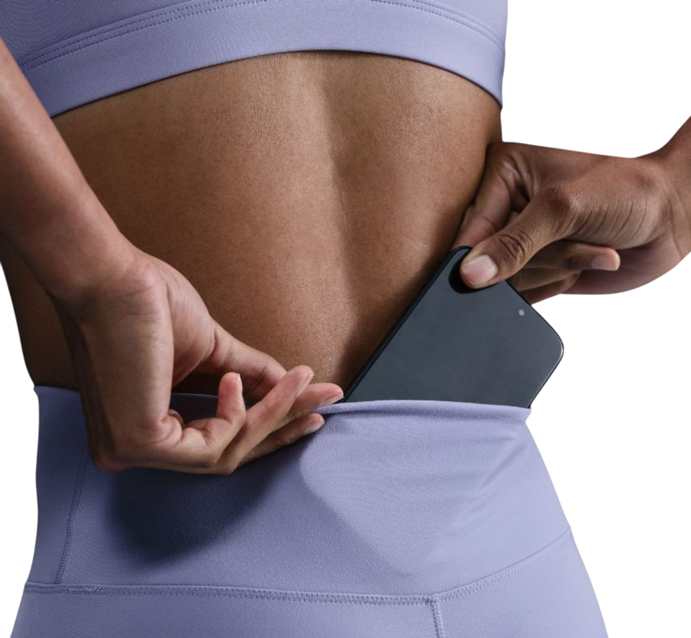 Женские леггинсы Nike One High-Waisted Full-Length - сиреневый лед/белый