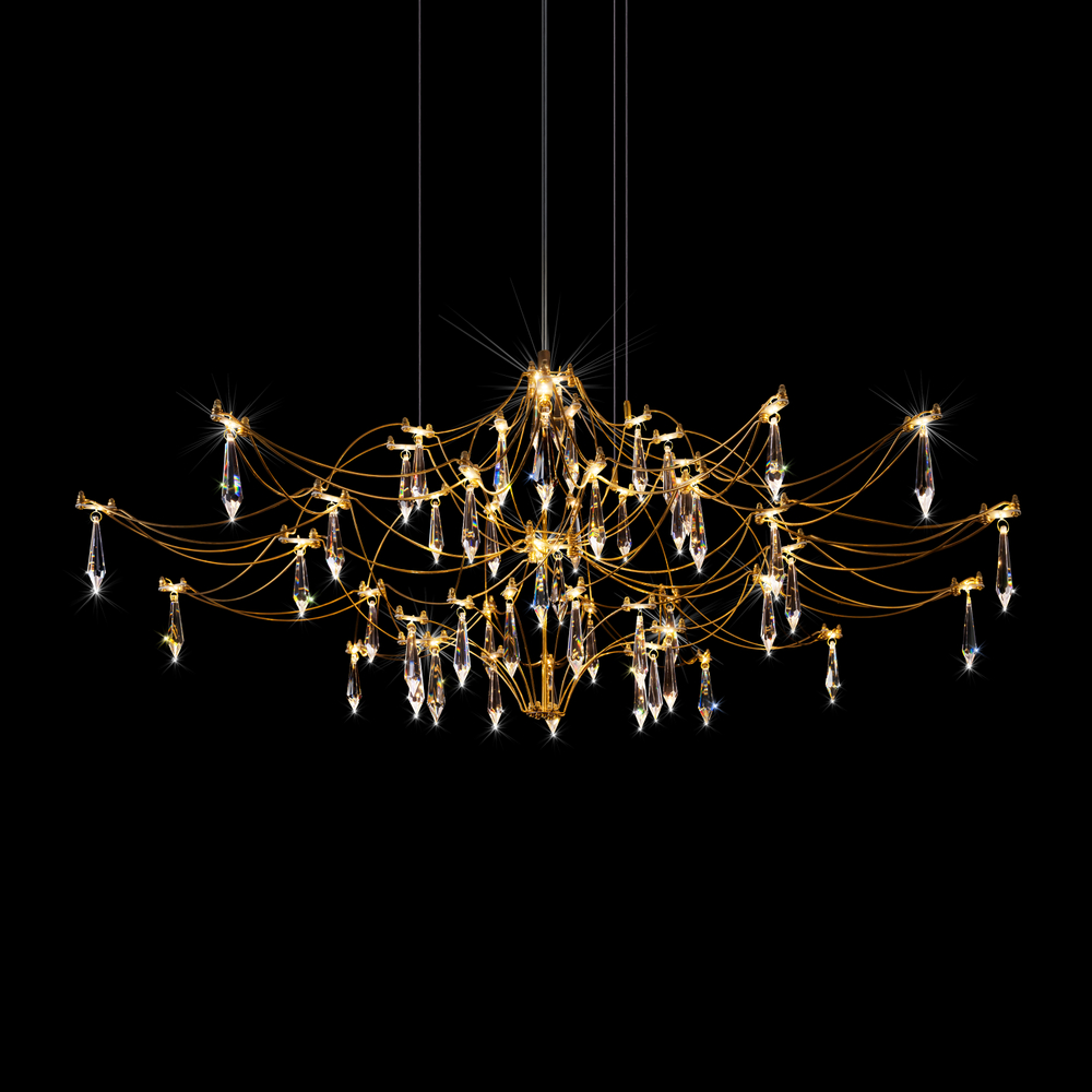 Подвесная светодиодная люстра Loft It Mira 10587/1000 Gold Asfour