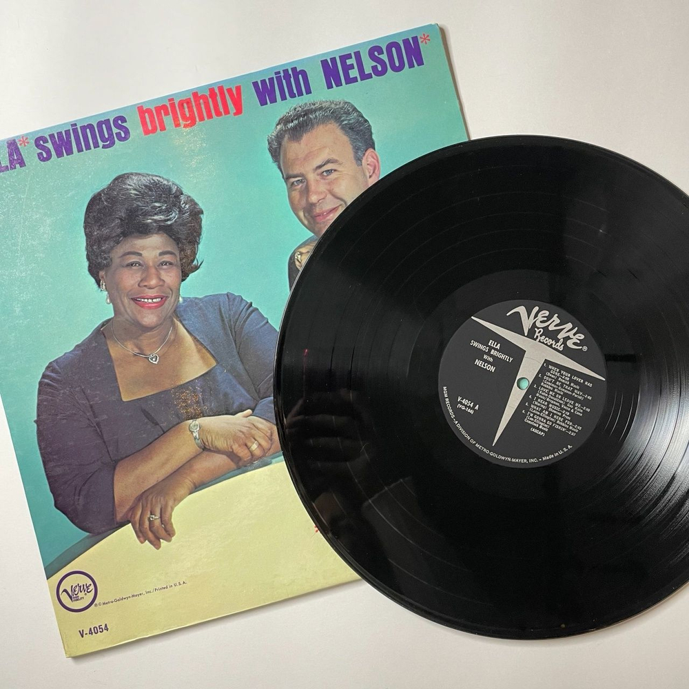 Винтажная виниловая пластинка LP Ella Fitzgerald and Nelson Riddle Ella Swings Brightly With Nelson (USA 1962)