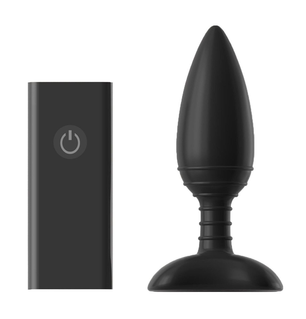 Чёрная вибровтулка NEXUS ACE SMALL с дистанционным управлением - 10 см. (Цвет: черный)