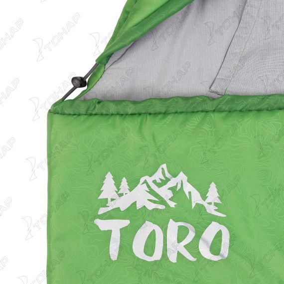 Спальный мешок TORO Wide 400L (220х90, левый, стратекс, салатовый) (T-HS-SB-TW-400L) Helios
