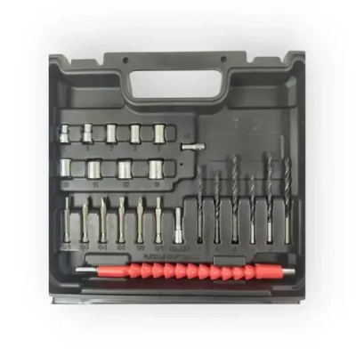 Дрель-Шуроповерт аккумуляторный Partnertool PCD-18CSET 18В 2 аккумулятора 2Ач БЫСТРОСЪЕМНЫЙ патрон в КЕЙСЕ с НАБОРОМ