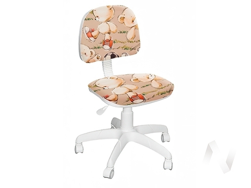 Кресло Форум (пластик белый/ткань мишка бежевый)