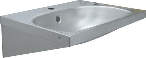 Раковина настенная квадратная нерж. сталь NOFER 13033.S матовый