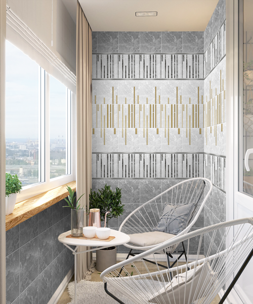 Панель ПВХ фотопечать с глиттером Лия 2700х250мм