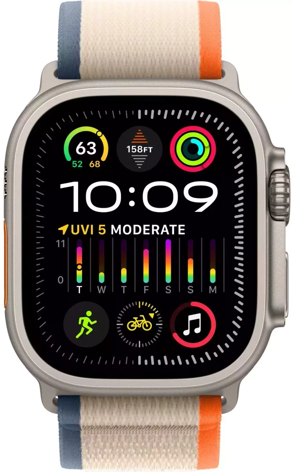 Умные часы Apple Watch Ultra 2 49 мм Titanium Case GPS + Cellular, Orange Beige Trail Loop M/L