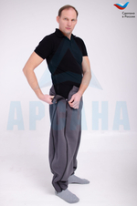 Брюки ортопедические межсезонные с расширением на бедре. Размер S (44-46). Цвет ТЕМНО-СЕРЫЙ