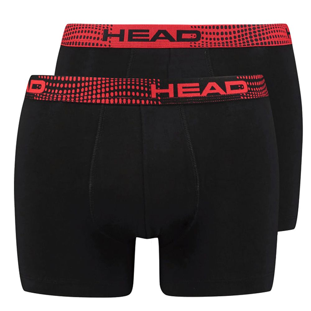 Мужские боксеры спортивные Head Men&#39;s Seasonal Boxer 2P - black/red