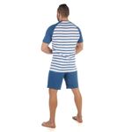 Мужской домашний комплект с шортами синий в полоску Tom Tailor 70992/5608 625