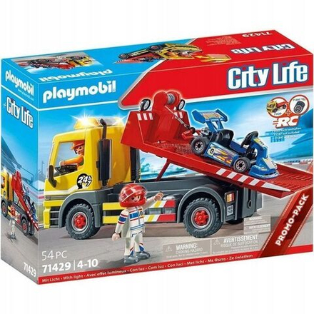 Конструктор Playmobil City Life - Помощь на дороге, эвакуатор с возможностью подключения к RC модулю дистанционного управления- Плеймобиль 71429