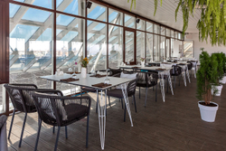 "Марсель" стул плетеный из роупа, каркас алюминий темно-серый (RAL7024) муар, роуп темно-серый круглый, ткань темно-серая 027