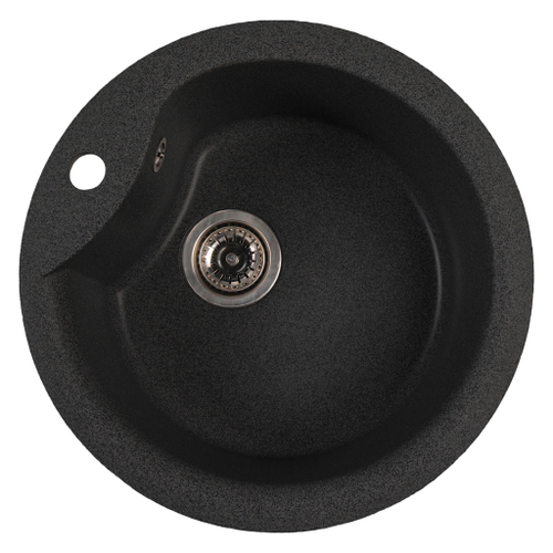 Мойкa ML-GMS101 СТАНДАРТ круглая, черный (308), 480 мм (глуб. чаши 190)