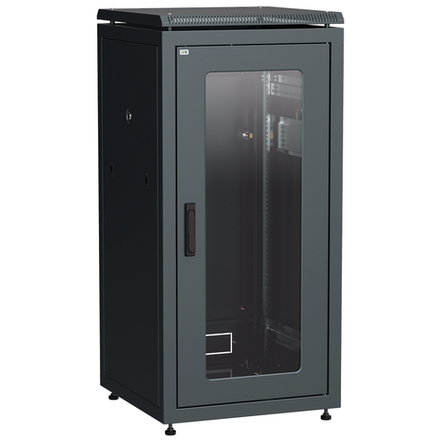 ITK Шкаф напольный 19" 18U, 600х600, стекл. дверь LN05-18U66-G