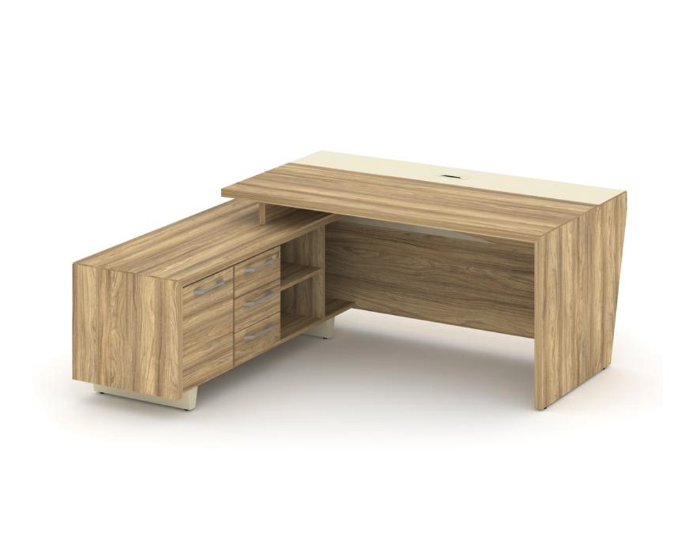 Стол руководителя с опорной тумбой CORNER
