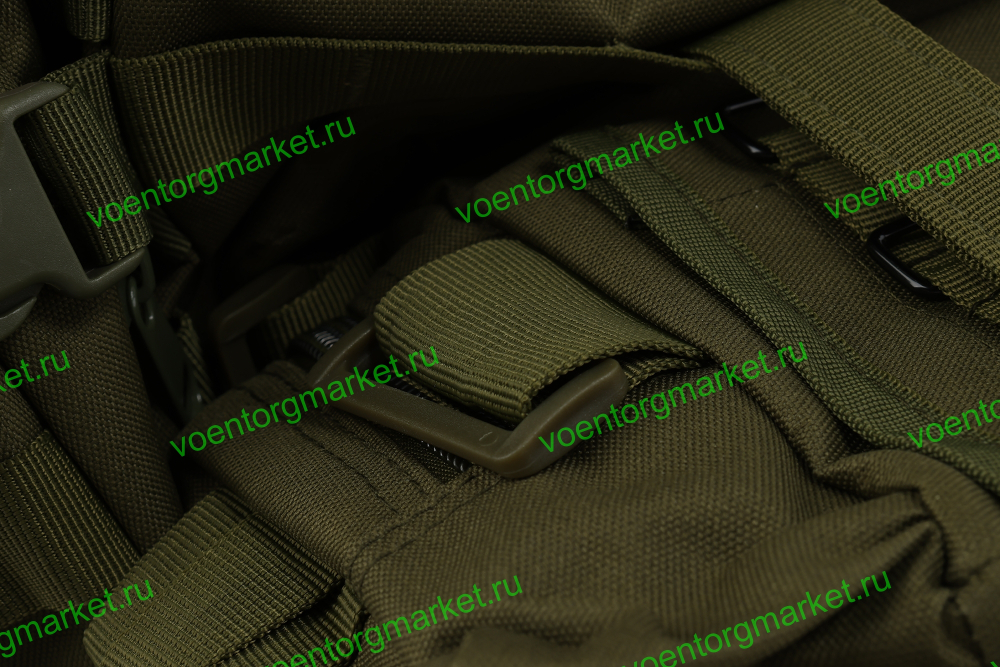 Рюкзак тактический 55л. (олива) с тремя подсумками-карманами.