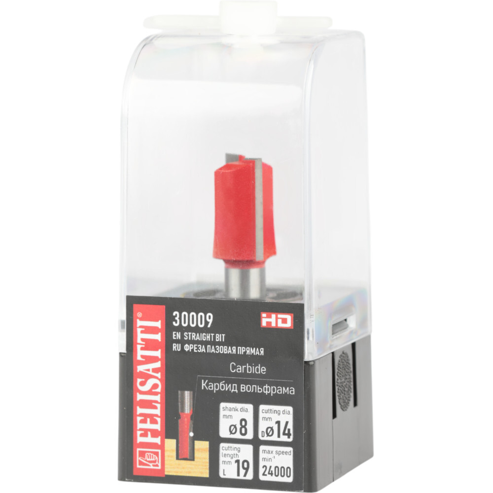 Фреза пазовая прямая FELISATTI 14х19мм хвостовик 8мм   30009