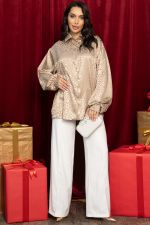 Рубашка атласная Все мысли о тебе (капучино) Б14503-7М LT Collection