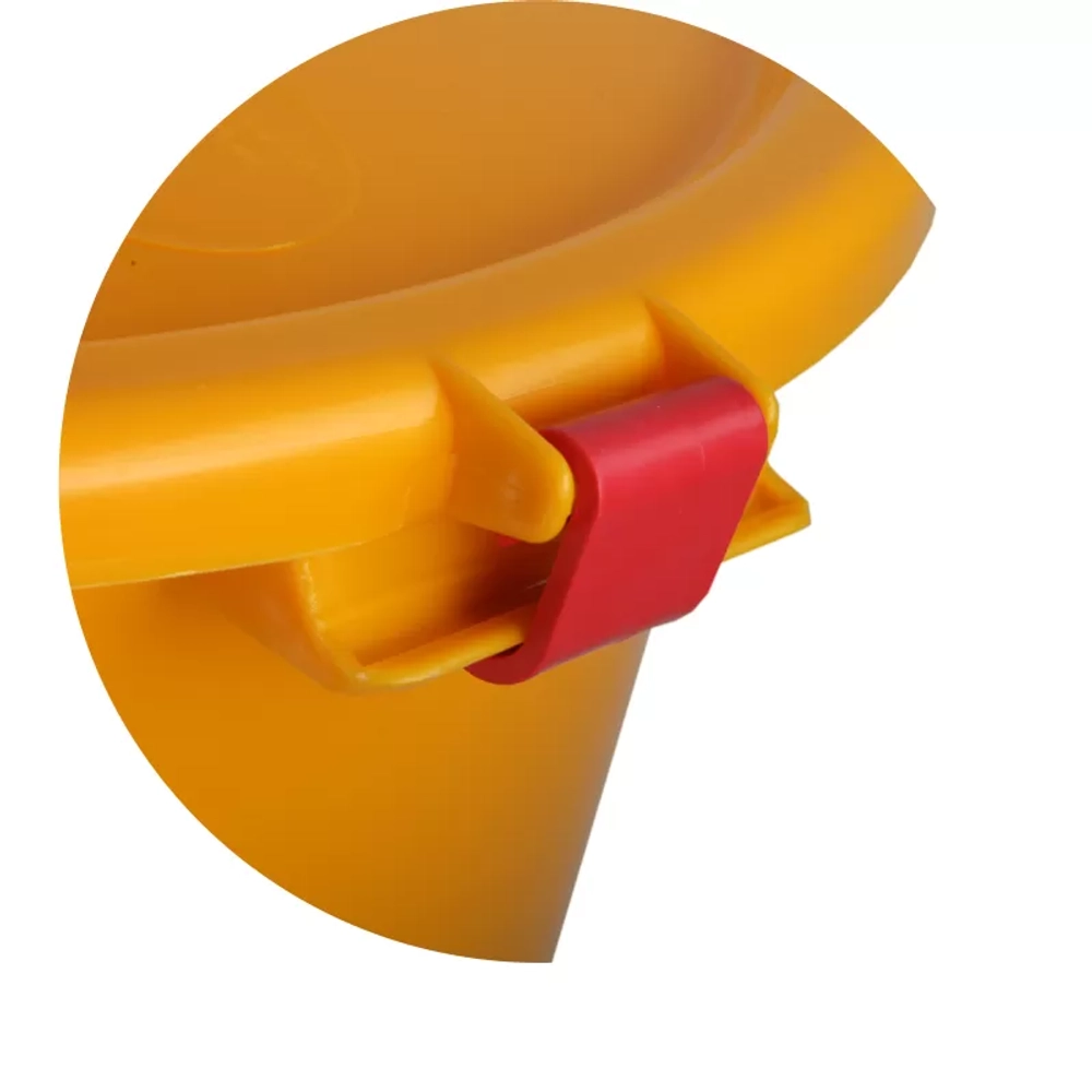 Бак для утилизации медицинских отходов КМ-проект класс Б 35 л высота 495 мм желтый с крышкой