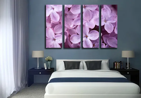 Модульная картина "Сиреневая сирень"
