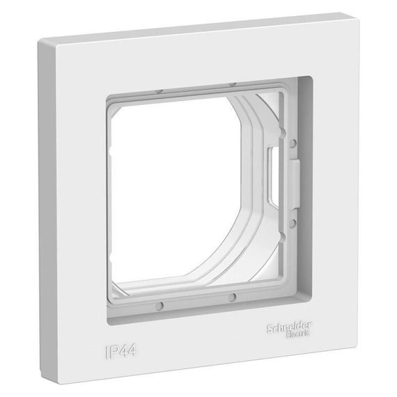 Рамка 1-постовая Schneider Electric AtlasDesign Aqua белая ATN440101