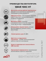 Вентилятор накладной WAVE D100 обр.клапан HT ERA