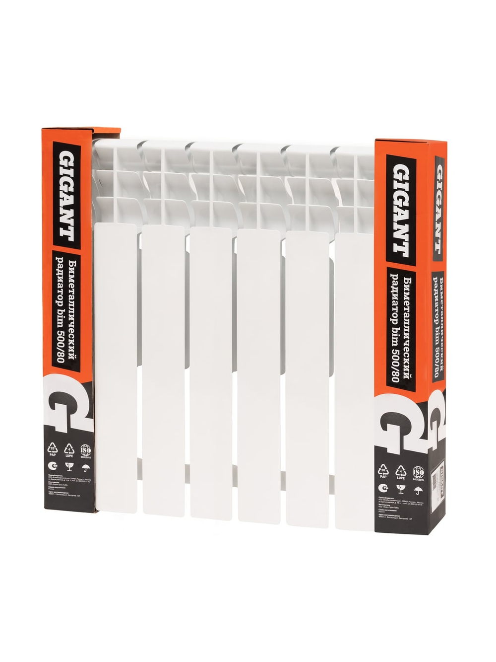 Биметаллический радиатор bim 500/80 8 секций Gigant GRBM58-8