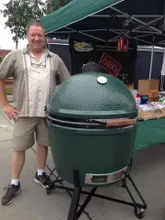 Керамический гриль Big Green Egg 2XL (самый большой) на модульной подставке, 73 см