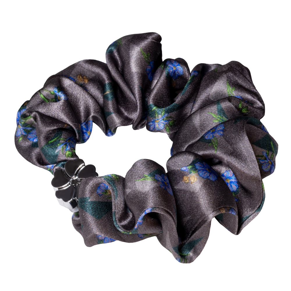 Комплект шелковых резинок для волос Mollen Первоцвет графитно-серый