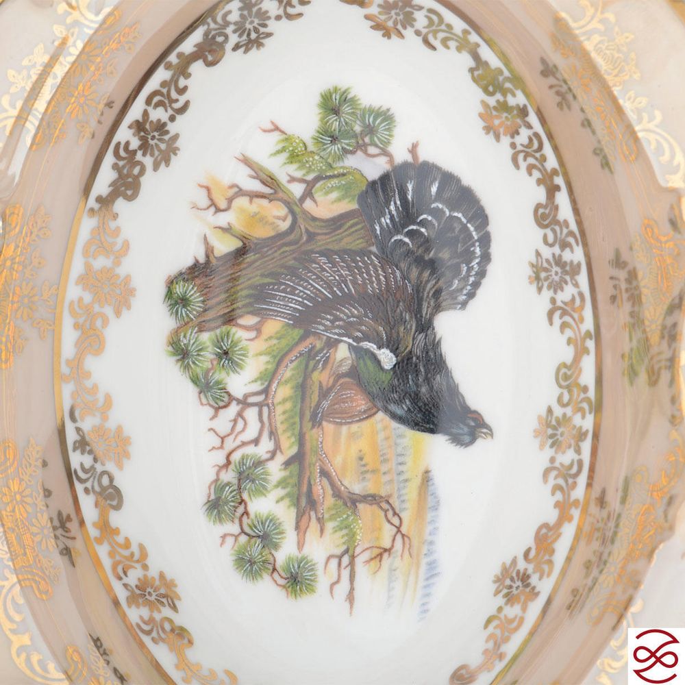 Менажница 2 секции Queen's Crown Aristokrat Охота бежевая 26 см