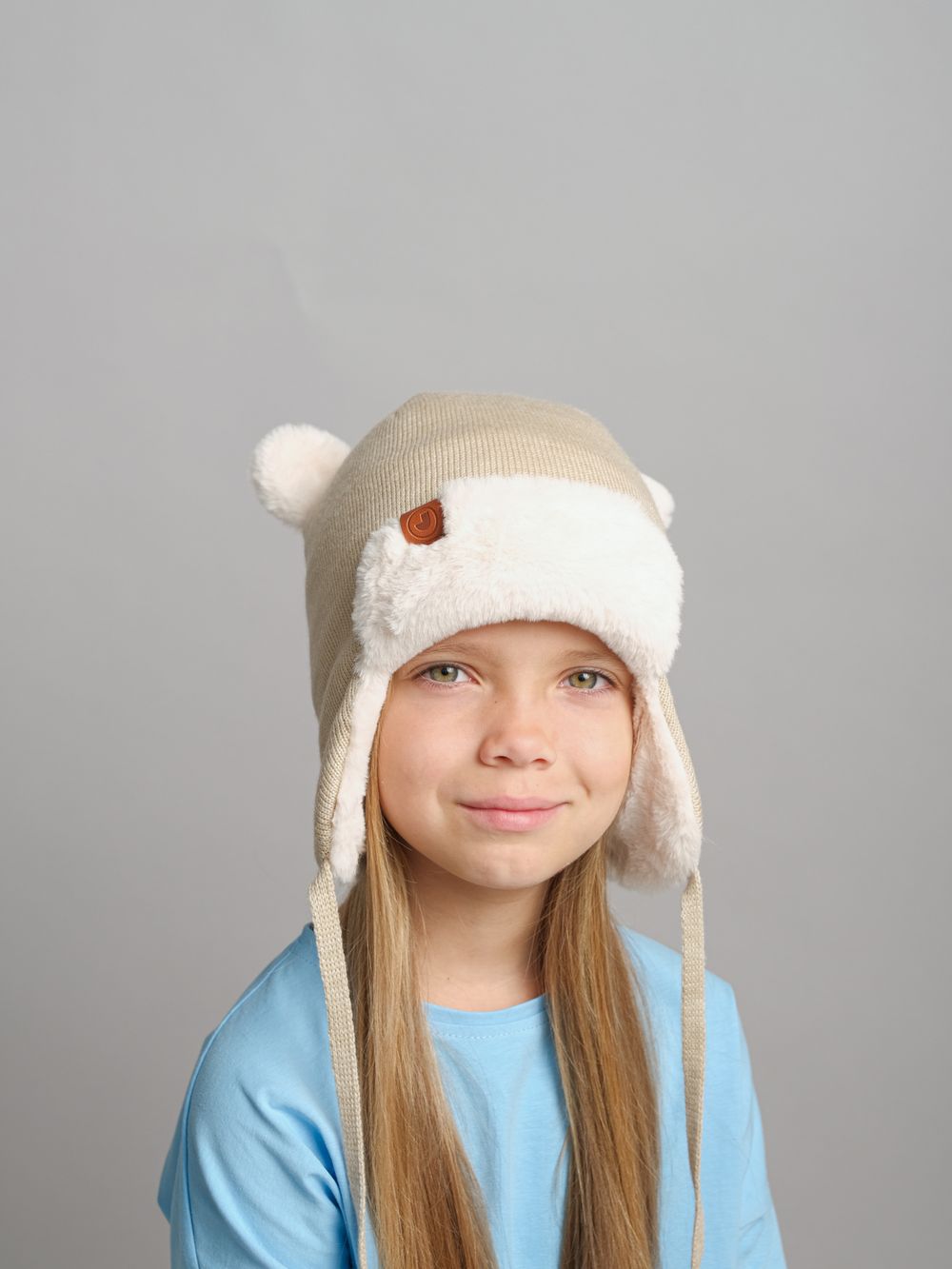 Шапка зимняя вязаная (Жемчуг) ТЕДДИ