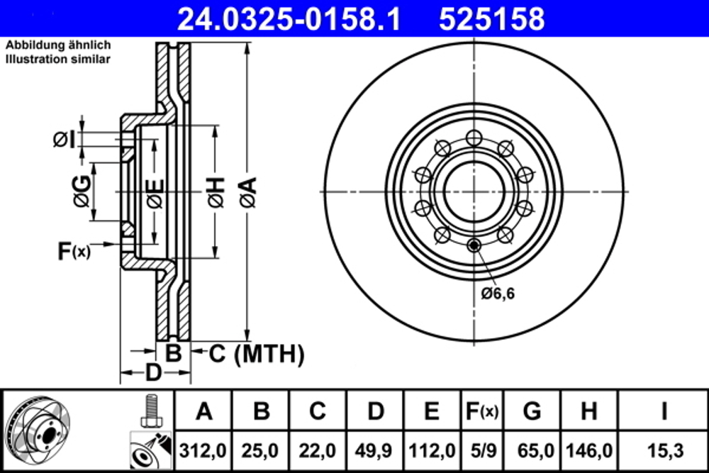ATE - 24032501581-ATE - Brake Disc