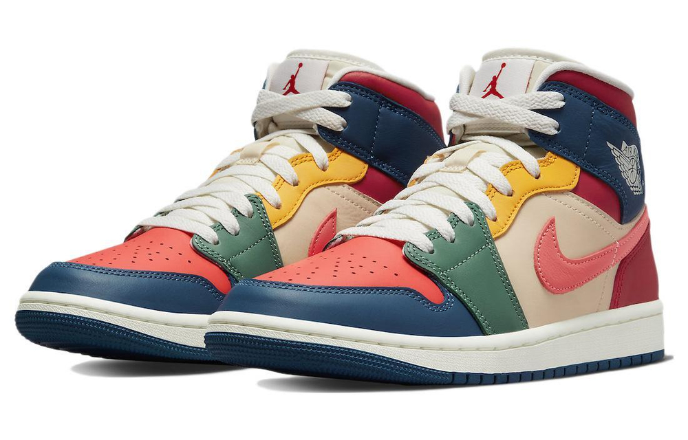 Кроссовки Jordan Air Jordan 1 Mid Se "Multi-Color" (Женская размерная сетка)