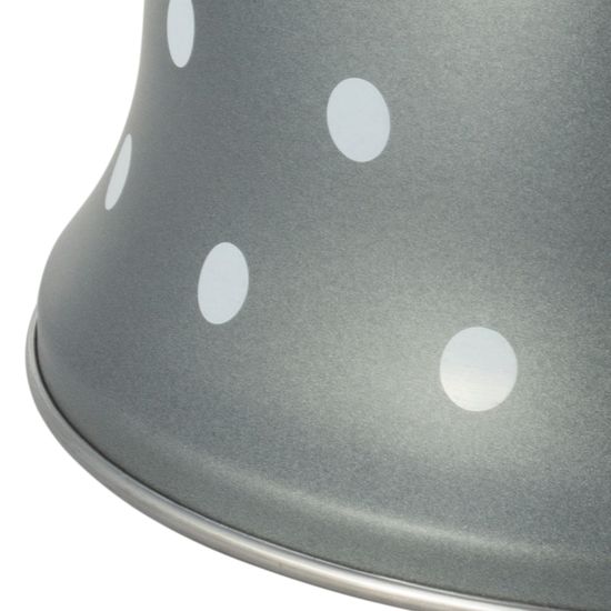 Чайник 2,5 л. из нержавеющей стали со свистком Kamille KM-1099 с рисунком "горошек"