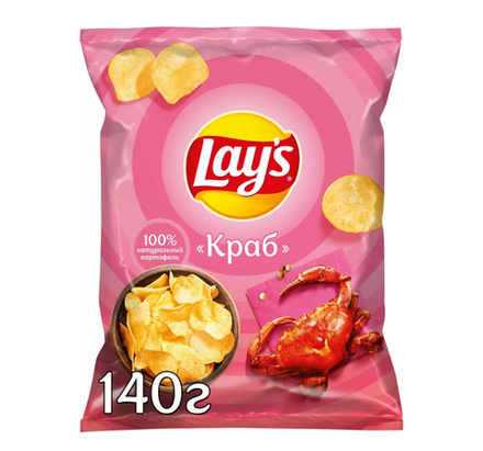 Чипсы LAY'S КРАБ 140 г