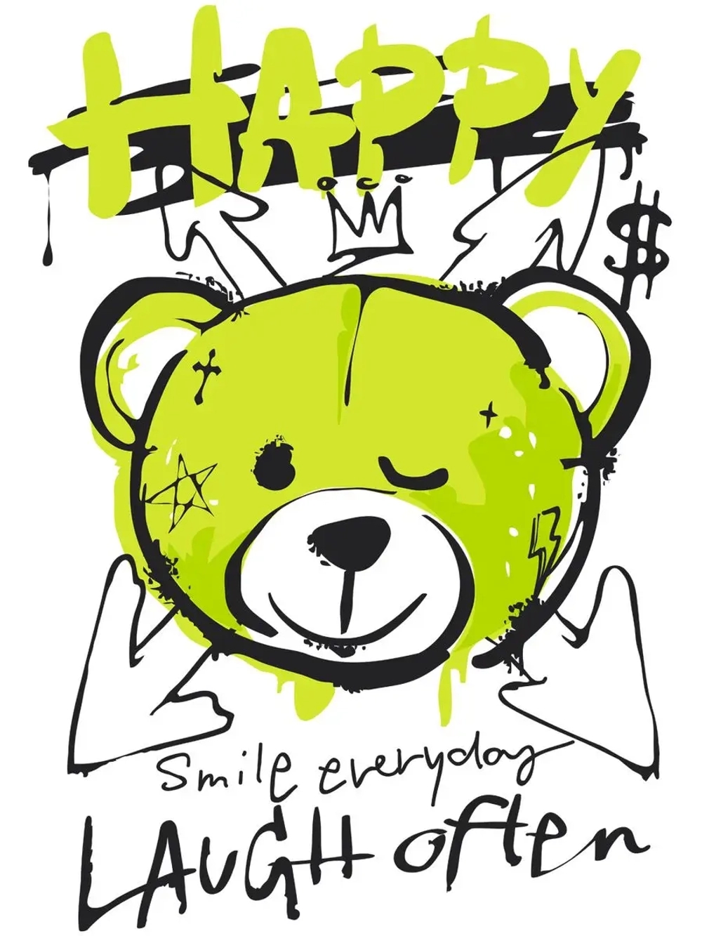 Футболка оверсайз свободная с принтом на спине