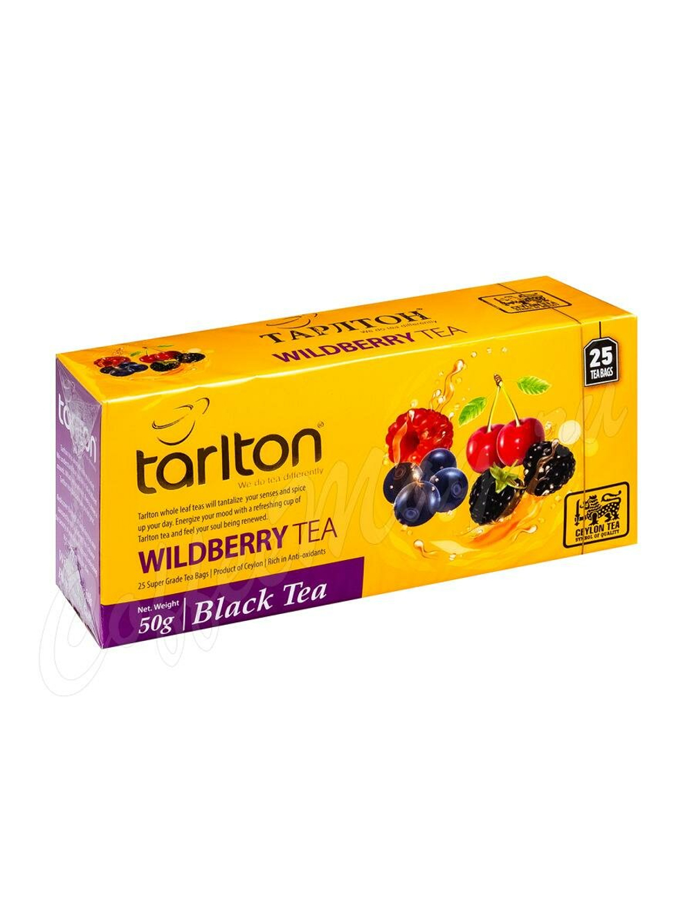 Чай Тарлтон  ПАКЕТИРОВАННЫЙ ЧЕРНЫЙ дикая ягода 25пак