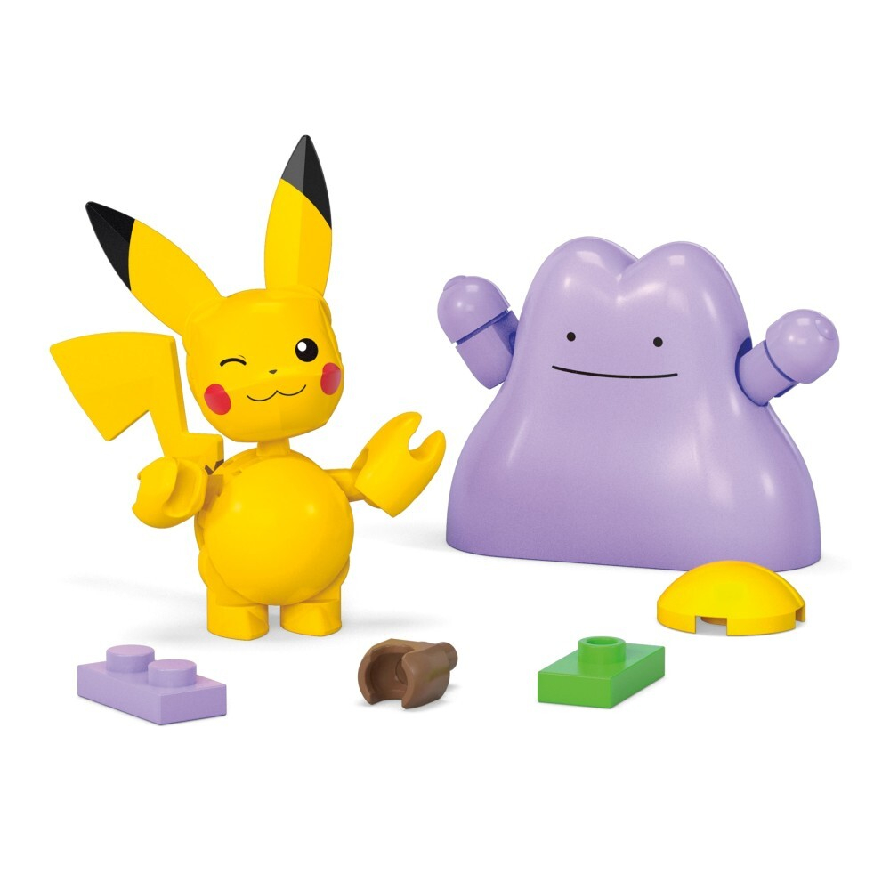 MEGA Pokemon - Покебол Пикачу и Дитто 2шт Строительные кирпичики 42 элемента. JCT43