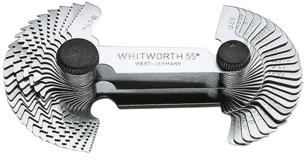 Резьбомер для метрической резьбы ISO 60° и Whitworth 55°