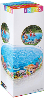 Бассейн каркасный Intex 58472 Snapset 244х38 см / Круглый сборный бассейн Пляжные друзья Интекс жесткий для дачи