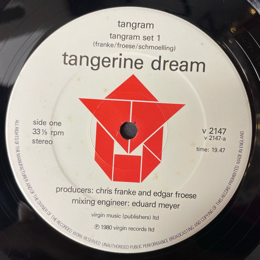 Винтажная виниловая пластинка LP Tangerine Dream Tangram (Japan 1980) (Obi)