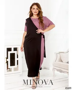 Платье 2288Б-фреза-черный Minova