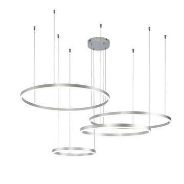 Подвесная люстра с пультом управления 218W 3000-5700 К V000016L серебро GALASS Indigo