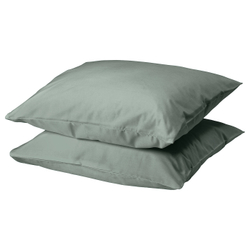 IKEA DVALA  (ИКЕА ДВАЛА)  -  Наволочка, серо-зеленая, 50x60 см