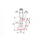 Гвозди монтажные пироксилиновые PA32- M10Z2 (гвозь-подвес под шпильку М10, 100 шт/уп) FEDAST Гвозди монтажные пироксилиновые PA32- M10Z2 (гвозь-подвес под шпильку М10, 100 шт/уп) FEDAST