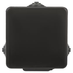 Распаячная коробка ЭРА KOR-80-80-50-7g-B открытой установки черная 80х80х50мм с гермовводами 7 вх. IP54