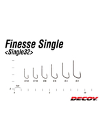 Крючок одинарный Decoy SINGLE 32 Finesse Single #4 (в упаковке 10 штук)