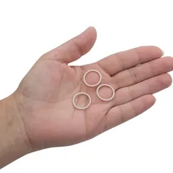 Кольцо для бретели серебристый пион 15 мм