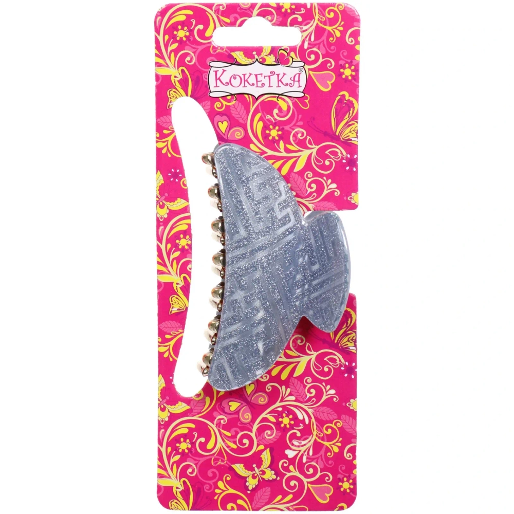 Заколка-краб для волос « ЭЙФОРИЯ», райя, микс 6 цветов, 7см (блистер Кокетка)